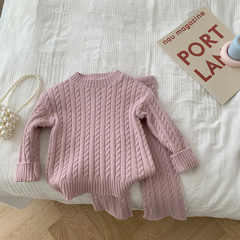 ! Mini Fashion™ Gebreide Trui & Broek Set voor Kinderen
