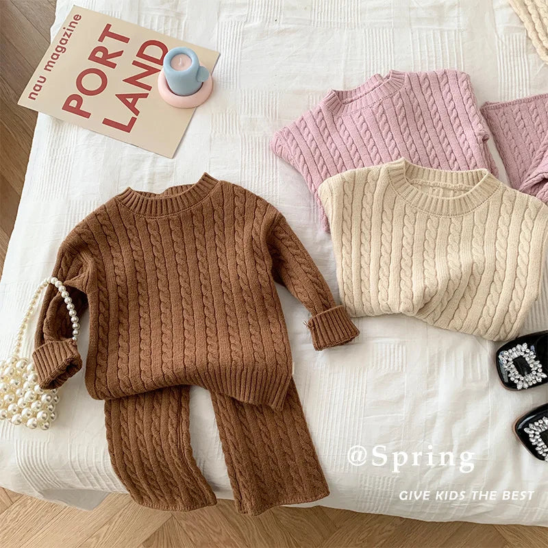 ! Mini Fashion™ Gebreide Trui & Broek Set voor Kinderen