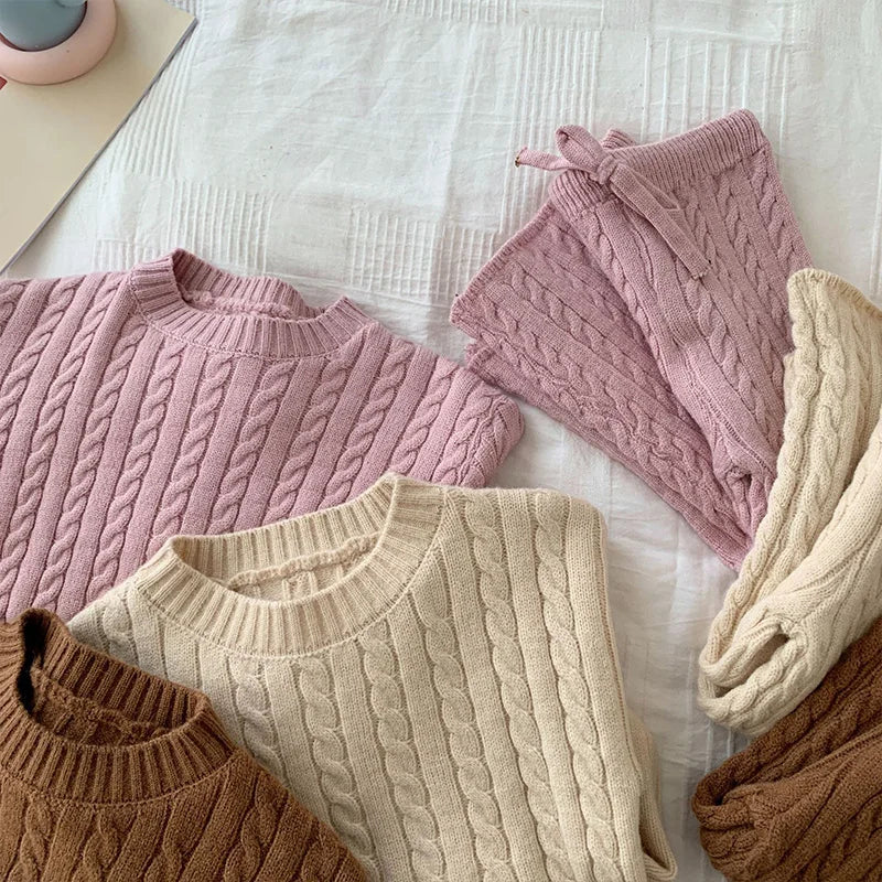 ! Mini Fashion™ Gebreide Trui & Broek Set voor Kinderen